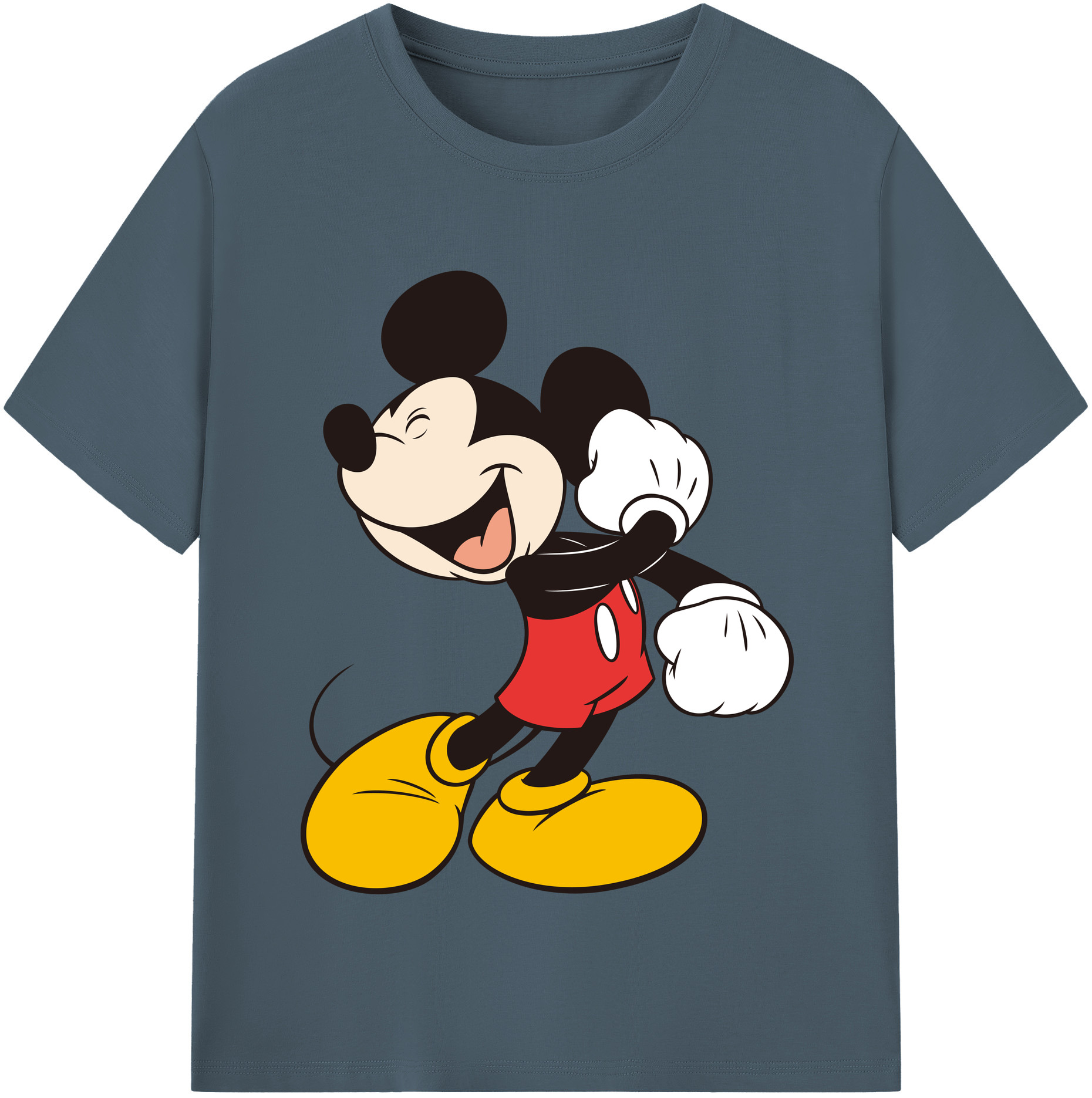 （画像用） ミッキーマウス Mickey Mouse 綿100％半袖Tシャツ（フロントプリント）